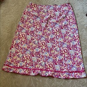 Express red paisley ruffle skirt 3/4